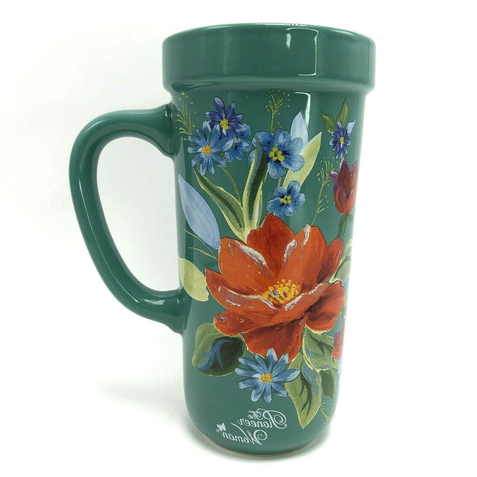 The Pioneer Woman Ceramic Travel Coffee Mug With